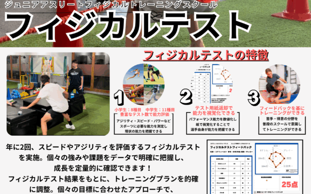 2025.9月開催！ジュニアフィジカルテストのご案内